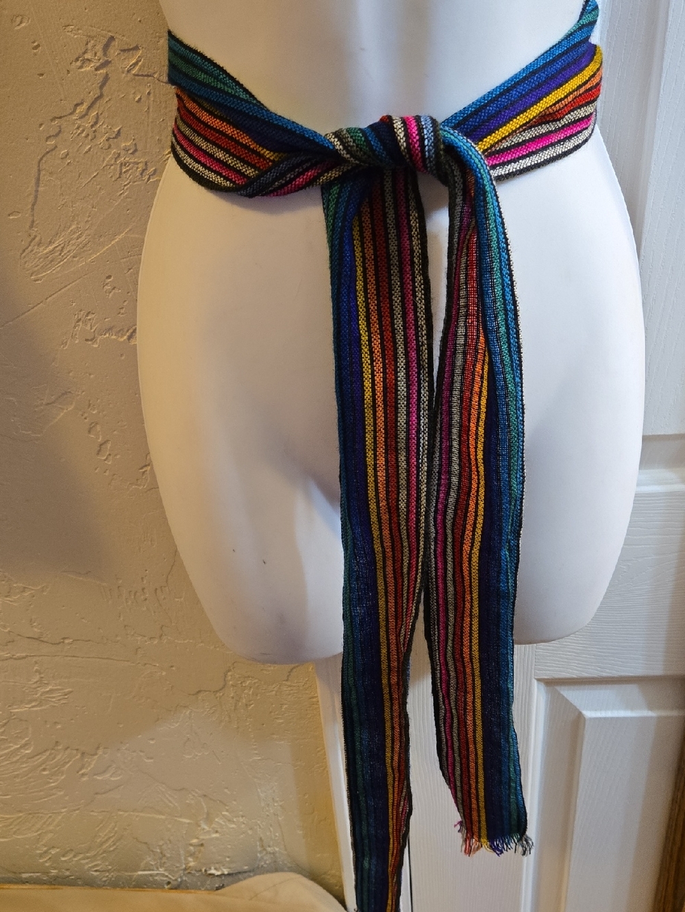 Multicolor Striped Waist Sash Belt - Picture 1 of 3